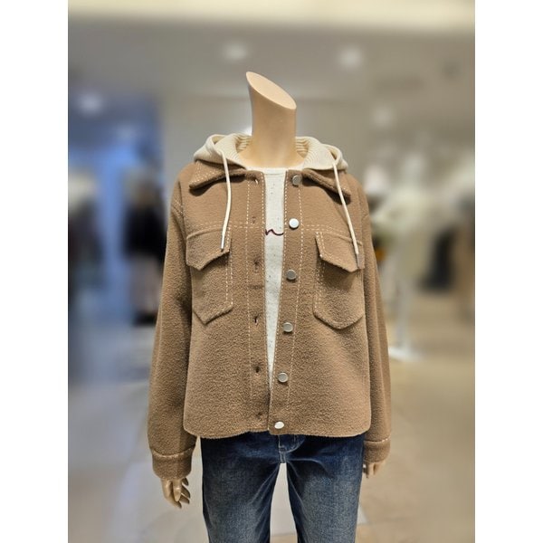 [여주점] 여성 스티치 니트 후드 보카시 가디건 YK5WD415