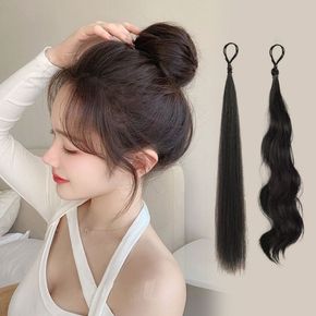 볼륨 당고머리 똥머리 묶음 부분가발 USD-240538