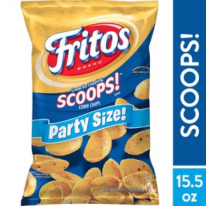 Fritos(4팩) 프리토스 스쿱! 콘 스낵, 파티 사이즈, 439.4g 백