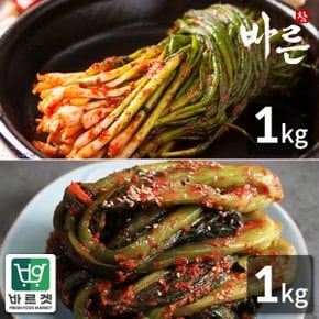 참바른김치 프리미엄 국내산 파김치1kg+여수갓김치1kg 바르겟