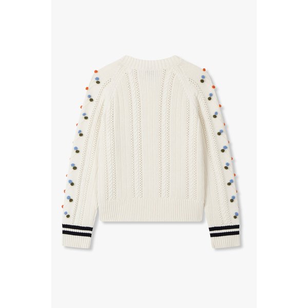 [PS PAUL SMITH] 여성 케이블 폼폼 가디건 5745328005000
