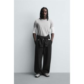 ZARA 자라 베이직 릴렉스드 핏 조거 트라우저스 바지 팬츠 블랙 0761440800 0761440 626717
