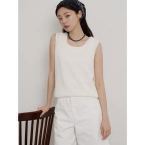 [26SS 시즌오프 30%]아이보리 민소매 니트 - 아이보리 (BF6551C020)