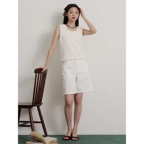 [26SS 시즌오프 30%]아이보리 민소매 니트 - 아이보리 (BF6551C020)