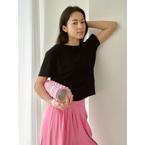 릴렉스 핏 보트넥 반팔 티셔츠 FMST4015S_로우블랙
