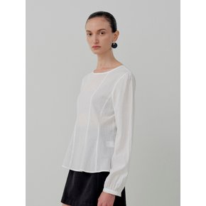 Classic Cotton Stripe Blouse - Ivory