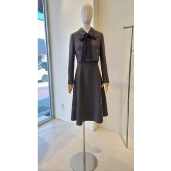 JJ지고트 [여주점] (JJ 지고트) 여성  타이 트위드 재킷 플레어 원피스 GR2M0OP901