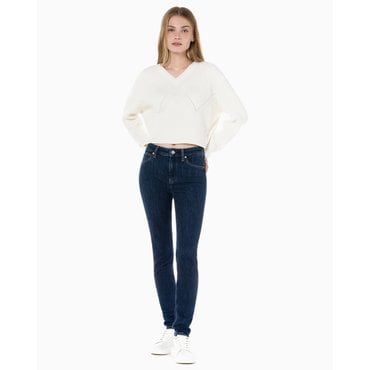 Calvin Klein Jeans 여성 하이라이즈 스키니핏 기모 미드블루 데님(J222261)