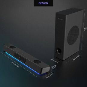 사운드 블라스터 KATANA V2X 90W 프리미엄 사운드바 (ARC.블루투스.AUX.USB연결 지원)
