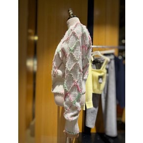 [시흥점] 여성 패턴 배색 V넥 가디건(ES1JK103)