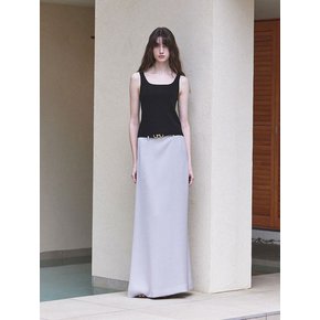 Square Neck Sleeveless knit To Black