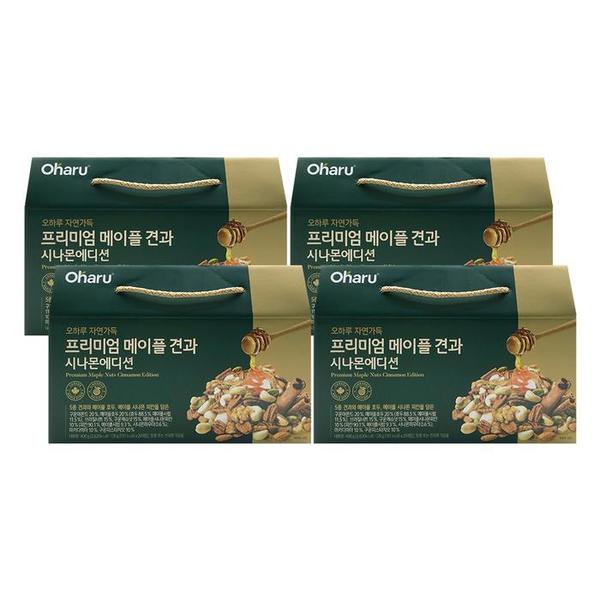 확대된 대표 오하루 자연가득 프리미엄 메이플 견과 시나몬 에디션 20g x 20개입 x 4박스(1)