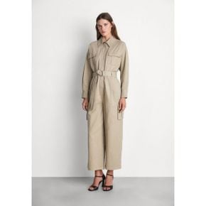 3801103 Zign Studio UTILITY WOVEN JS LENZING TENCEL - CARBON Jumpsuit beige