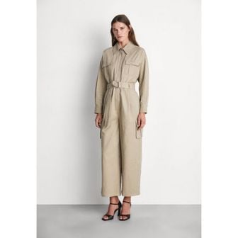 이스퀘어 3801103 Zign Studio UTILITY WOVEN JS LENZING TENCEL - CARBON Jumpsuit beige