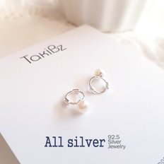 92.5 silver 담수진주 원터치귀걸이