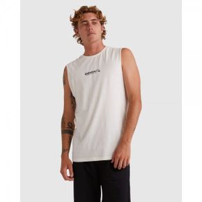 4376842 Quiksilver Mens Triple Up Sleeveless Muscle T Shirt - GARDENIA