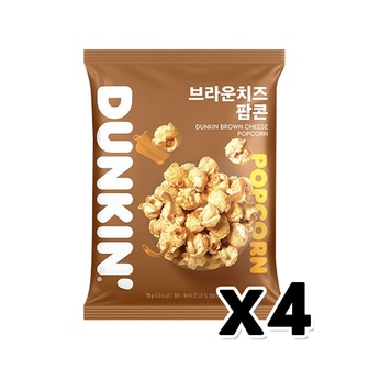  던킨 브라운치즈 팝콘 봉지스낵 75g x 4개