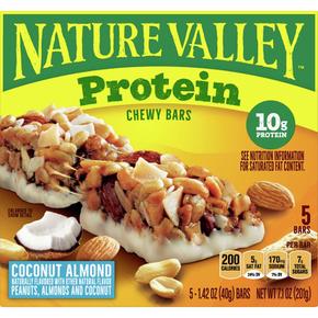 [해외직구] Nature Valley 네이처입밸리 프로틴 그래놀라 바 코코넛 아몬드 40g 5입 4팩