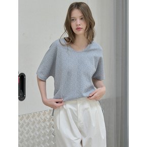 Small Dot Cap Sleeve T-shirt - BLUE