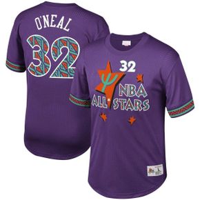 5117272 Mitchell  Ness Mens Shaquille ONeal Purple NBA Mesh T-Shirt