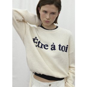 (T-6919)BOUCLE CROP KNIT