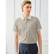 [23SS] [Soft-cotton] 브라운 스트라이프 카라티셔츠 HZTS3B435W2