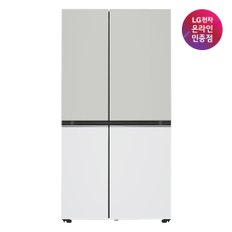 LG [공식인증점] LG 디오스 냉장고 오브제컬렉션 S834MGW12 (832L)(희망일)