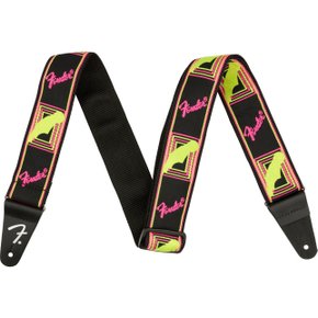 네온 모노그램 통기타 일렉 스트랩 멜빵 NEON MONOGRAM (NEON)Pink/Yellow