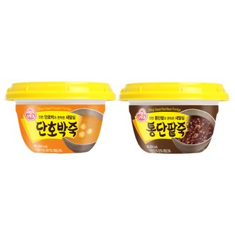  오뚜기 용기 통단팥죽 285g 6입+단호박죽 285g 6입