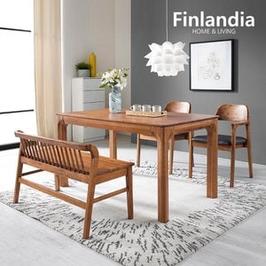 핀란디아 로하스 4인식탁세트(의자2벤치1)