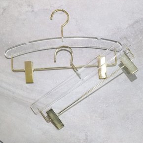 백화점 논슬립 바지 치마 하의옷걸이 고급 바지집게 투명 아크릴