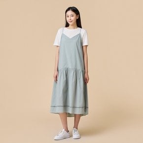 여 사각사각 코튼 티어드 레이어드 원피스(MINT / BLUE / NAVY)