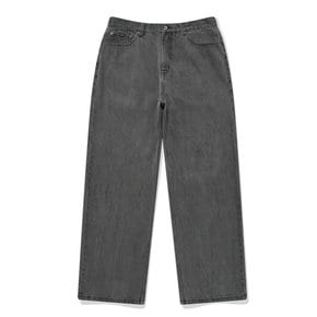 SP WIDE BIO WASHED DENIM PANTS-GRAY BLUE