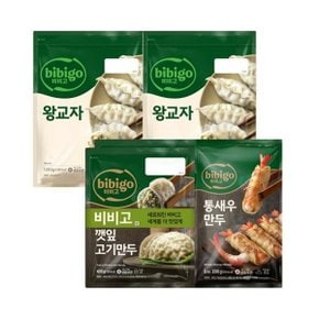 비비고 왕교자 1.05kg 2봉 + 깻잎고기만두 400g 2봉 + 통새우만두200g