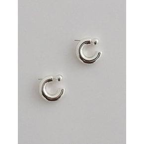 curve earring - silver