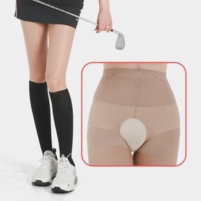 투톤 밑트임 여성 골프스타킹 UV 자외선차단 착시 니삭스 스타킹