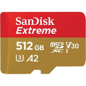 영국 샌디스크 512 SanDisk 512GB Extreme microSDXC card SD adapter RescuePRO Deluxe up to 1