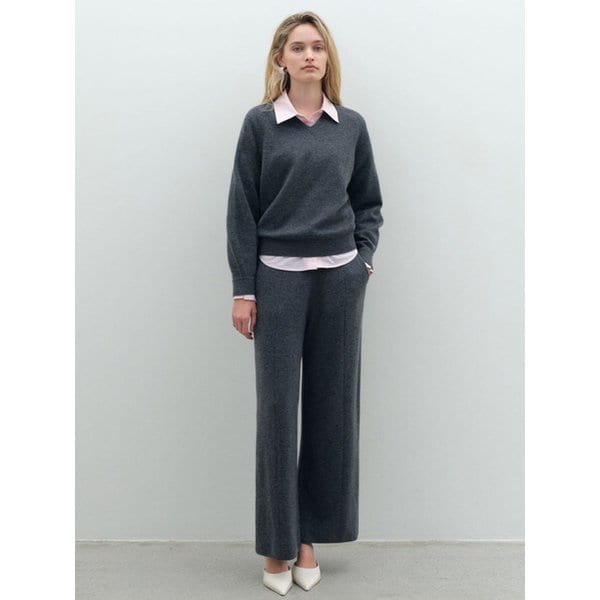 캐시 와이드 팬츠_그레이