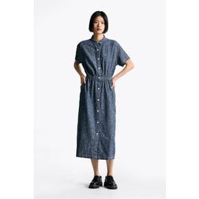 여성 맥시 린넨 블렌드 셔츠 드레스 T32F1WOP35TWT2 TOMMY JEANS