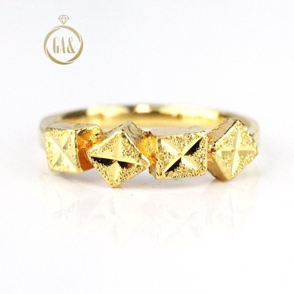 [가앤] 24k순금 큐브 입체 통통 반지 3.75g