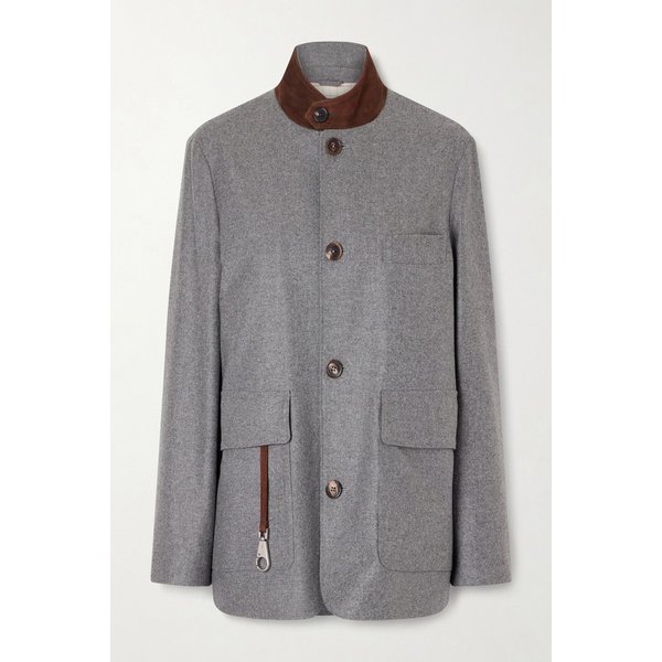 로드스터 스웨이드 트리밍 울 캐시미어 블렌드 재킷 46376663162953711