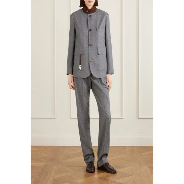 로드스터 스웨이드 트리밍 울 캐시미어 블렌드 재킷 46376663162953711