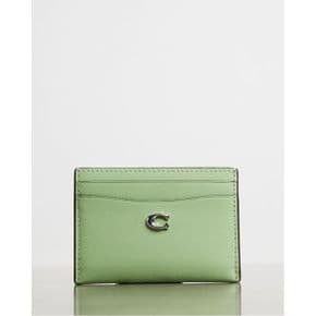 5020699 Coach Refined Calf Leather Essential Card Case - Pale Pistachio 103770735