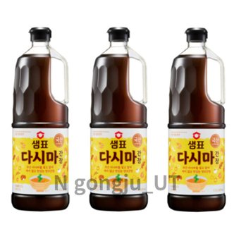  샘표 조림 찜 볶음 한식 요리 다시마 간장 1.7L 3개