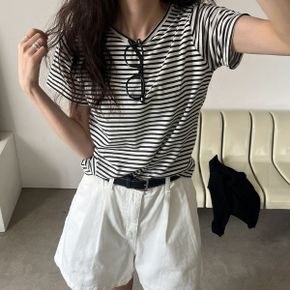 페미닌 단가라 슬라브 반팔티_P367736286