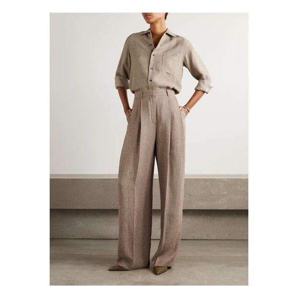 커트 플리츠 리넨 와이드 팬츠 46376663162891050