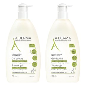 A-DERMA 아더마 하이드라 프로텍티브 샤워젤 750ml 2개