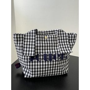 Small tote bag_Black check