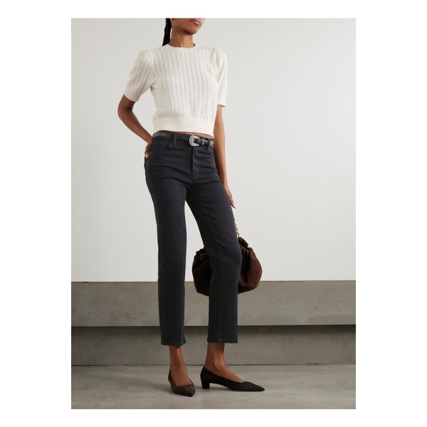 르 슬릭 하이웨이스트 스트레이트 진 46376663163013275