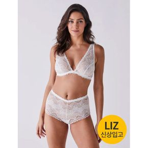 러블리 51551 50550 화이트 레이스 와이어 트라이앵글 홑겹 브라 사각팬티 세트.._P389025391